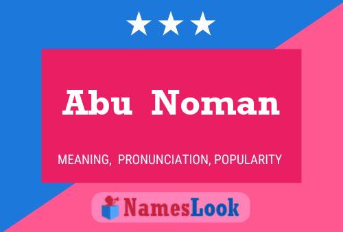 Abu  Noman Namensposter