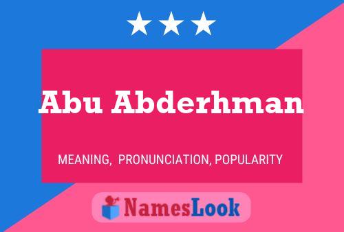 Abu Abderhman Namensposter