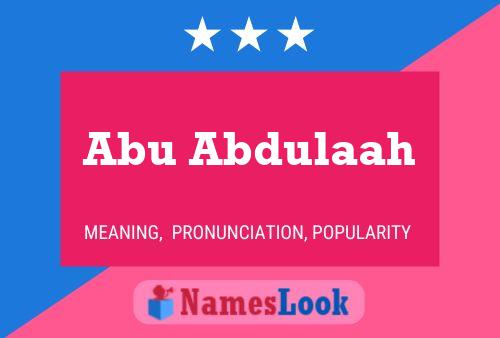 Abu Abdulaah Namensposter