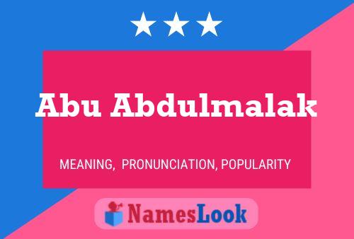 Abu Abdulmalak Namensposter