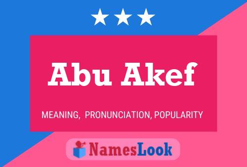 Abu Akef Namensposter