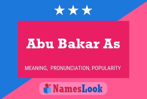 Abu Bakar As Namensposter