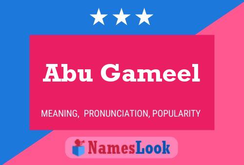 Abu Gameel Namensposter