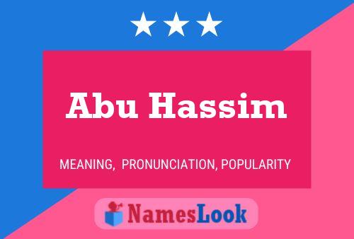 Abu Hassim Namensposter