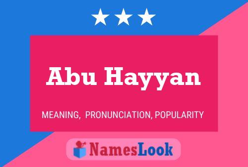 Abu Hayyan Namensposter