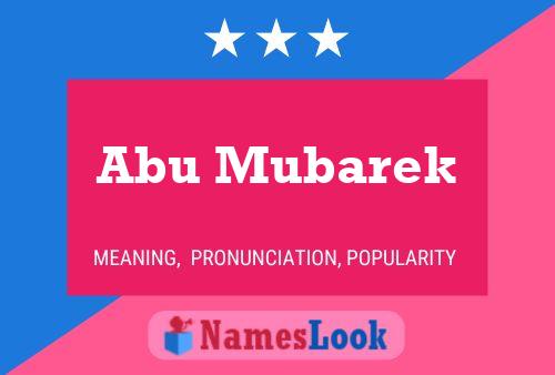 Abu Mubarek Namensposter