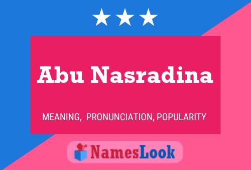 Abu Nasradina Namensposter