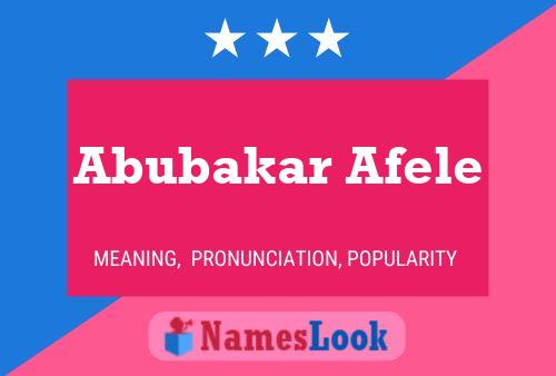 Abubakar Afele Namensposter