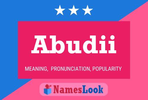 Abudii Namensposter