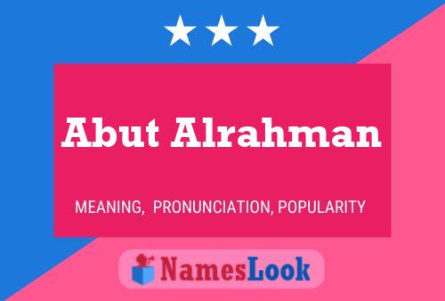 Abut Alrahman Namensposter