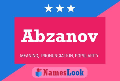 Abzanov Namensposter