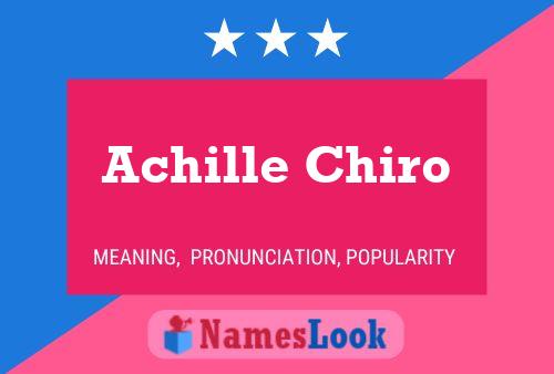 Achille Chiro Namensposter