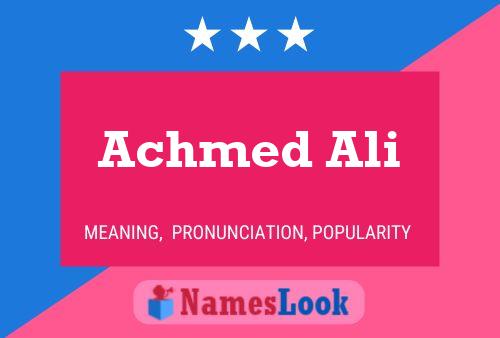 Achmed Ali Namensposter