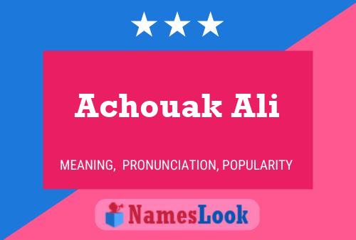 Achouak Ali Namensposter