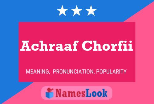 Achraaf Chorfii Namensposter