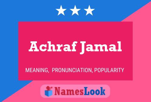 Achraf Jamal Namensposter