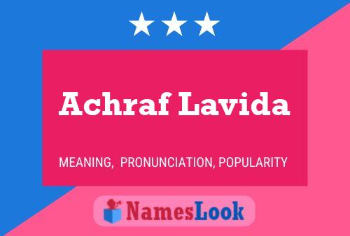 Achraf Lavida Namensposter