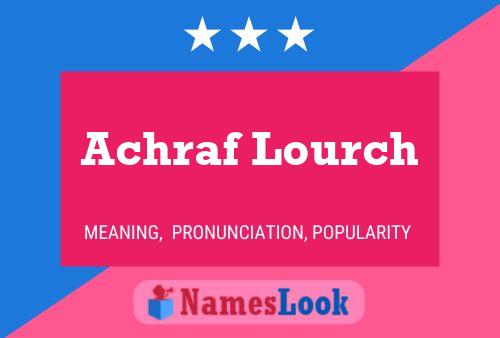 Achraf Lourch Namensposter