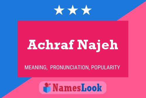 Achraf Najeh Namensposter