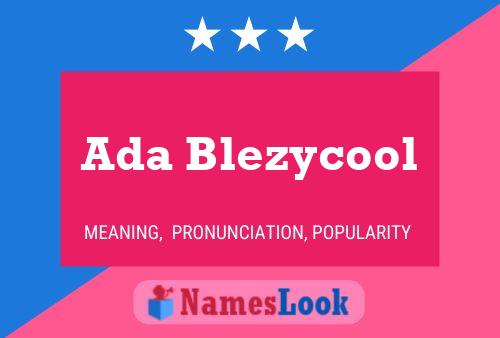 Ada Blezycool Namensposter