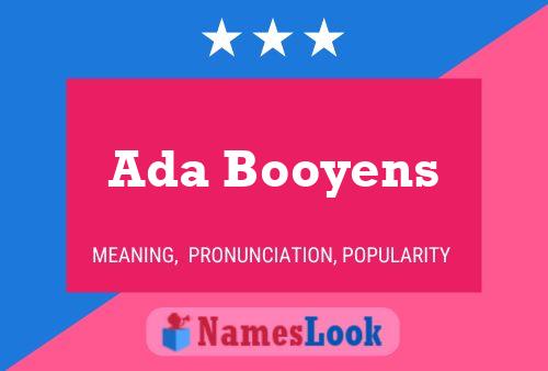 Ada Booyens Namensposter