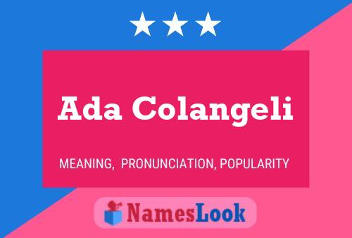 Ada Colangeli Namensposter