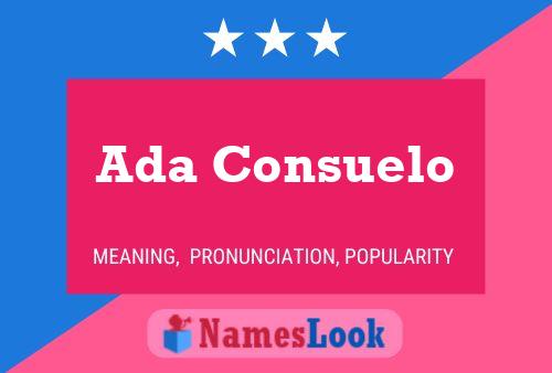 Ada Consuelo Namensposter