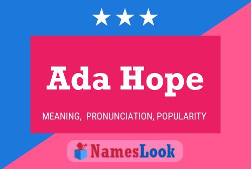 Ada Hope Namensposter