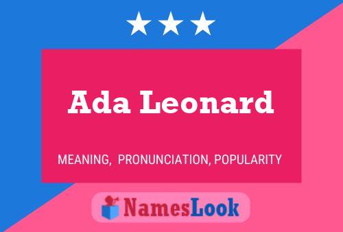 Ada Leonard Namensposter