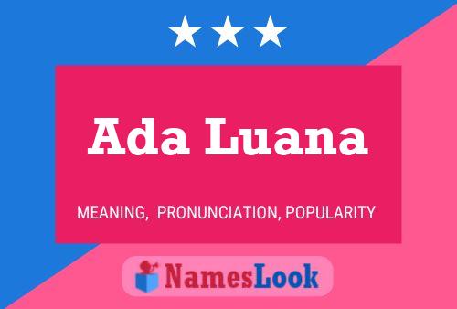 Ada Luana Namensposter