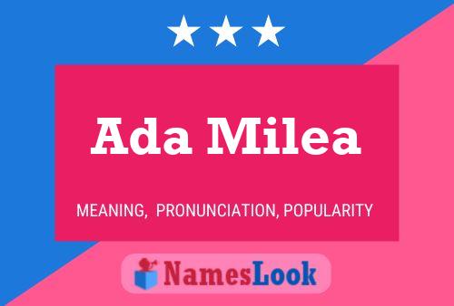 Ada Milea Namensposter