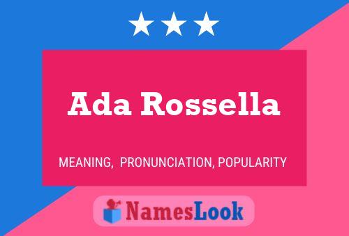 Ada Rossella Namensposter