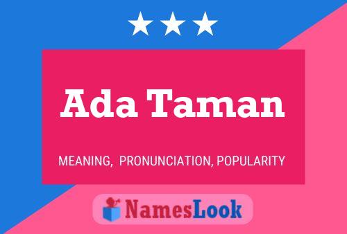 Ada Taman Namensposter