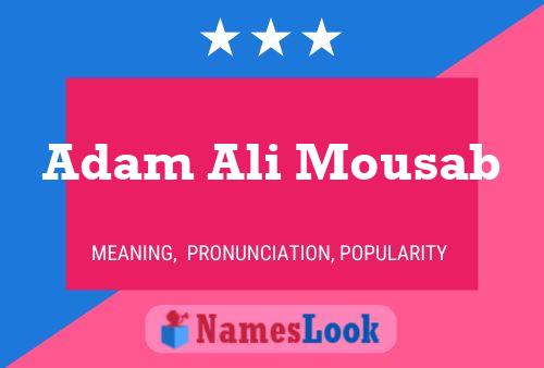 Adam Ali Mousab Namensposter