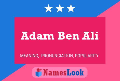 Adam Ben Ali Namensposter