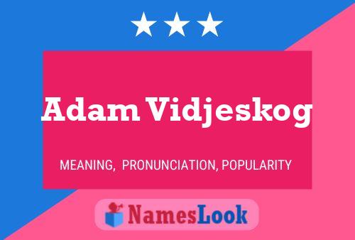 Adam Vidjeskog Namensposter