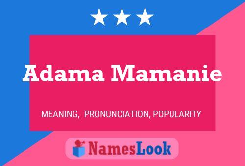 Adama Mamanie Namensposter