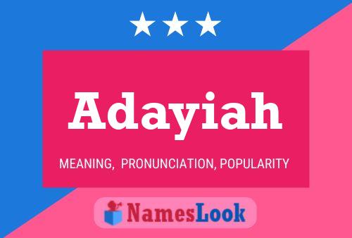 Adayiah Namensposter