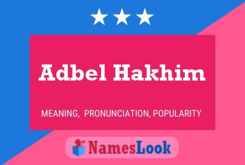 Adbel Hakhim Namensposter