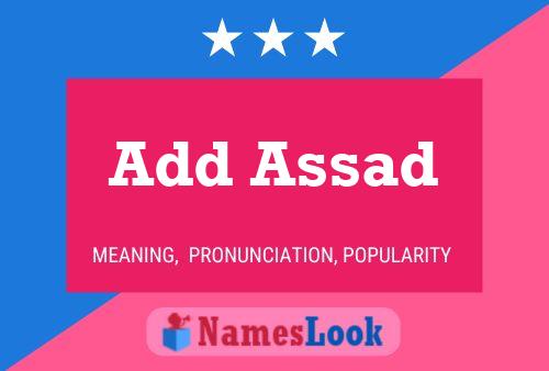 Add Assad Namensposter