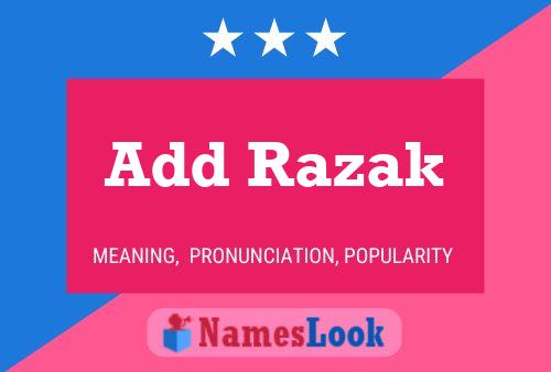 Add Razak Namensposter