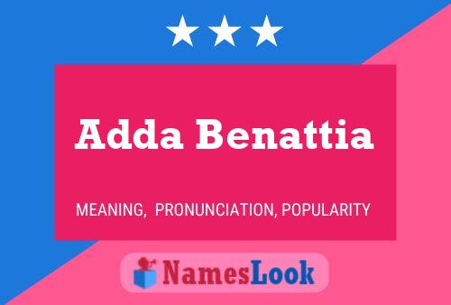 Adda Benattia Namensposter