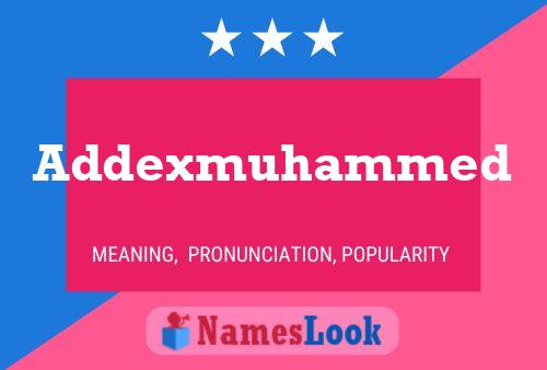 Addexmuhammed Namensposter