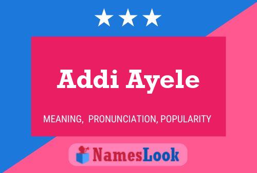 Addi Ayele Namensposter