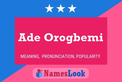 Ade Orogbemi Namensposter