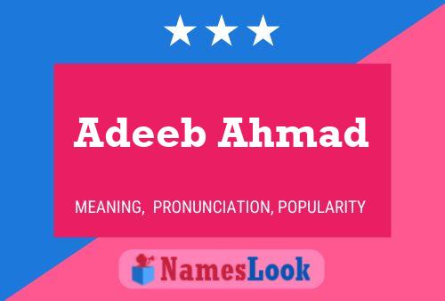 Adeeb Ahmad Namensposter