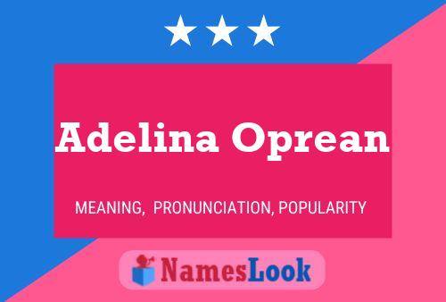 Adelina Oprean Namensposter