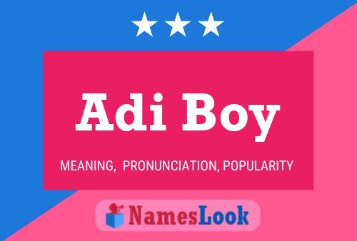 Adi Boy Namensposter