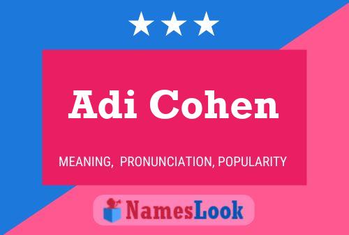 Adi Cohen Namensposter