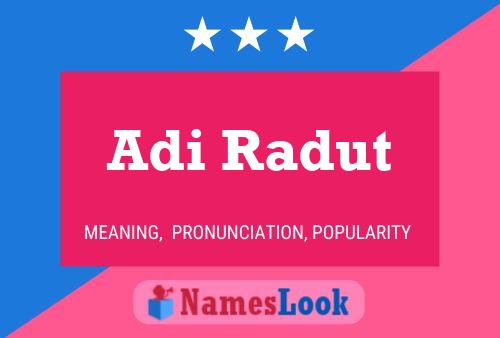 Adi Radut Namensposter